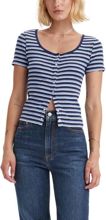 Levis Womens Britt Snap Front Top Also Available in Plus