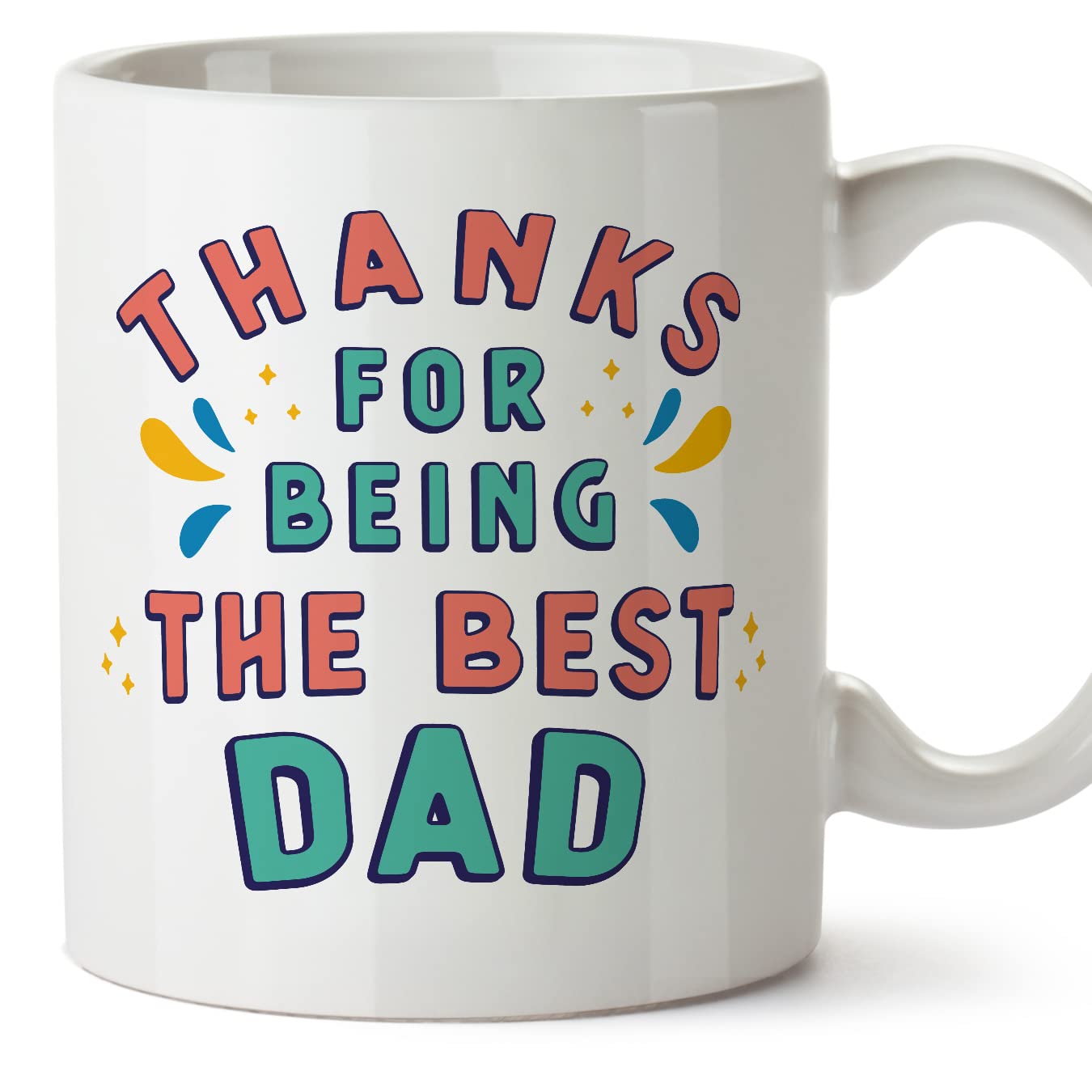 MUGFFINS Father/DAD Mug - in English - Thanks for Being The Best - Funny Gift for Father's Day - Ceramic 11oz Mug