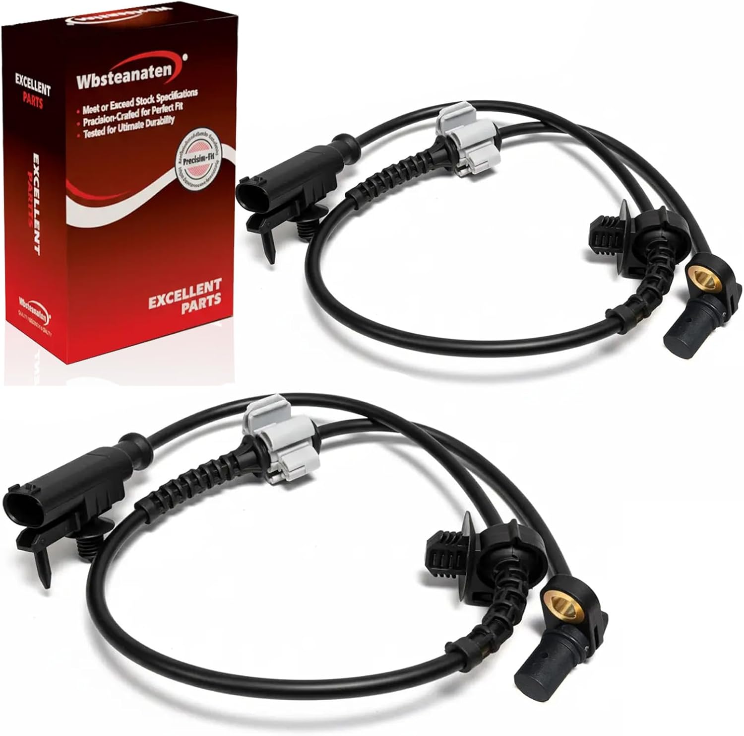 ABS Wheel Speed Sensor 2Pcs: Front Left & Right Compatible with Chevrolet 2007-13 Silverado 1500 V8 4.8L V8 5.3L V8 6.2L, GMC 2007-09 Sierra V8 5.3L V8 6.2L, Cadillac 2007-14 Escalade V8 6.0L V8 6.2L