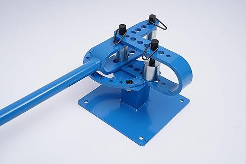 Miniatura 8 de Dobladora manual de tubos, dobladora compacta de metal de 7 troqueles, Tubería de dobladora de tubos de acero y cobre de metal, Banco de barra plana