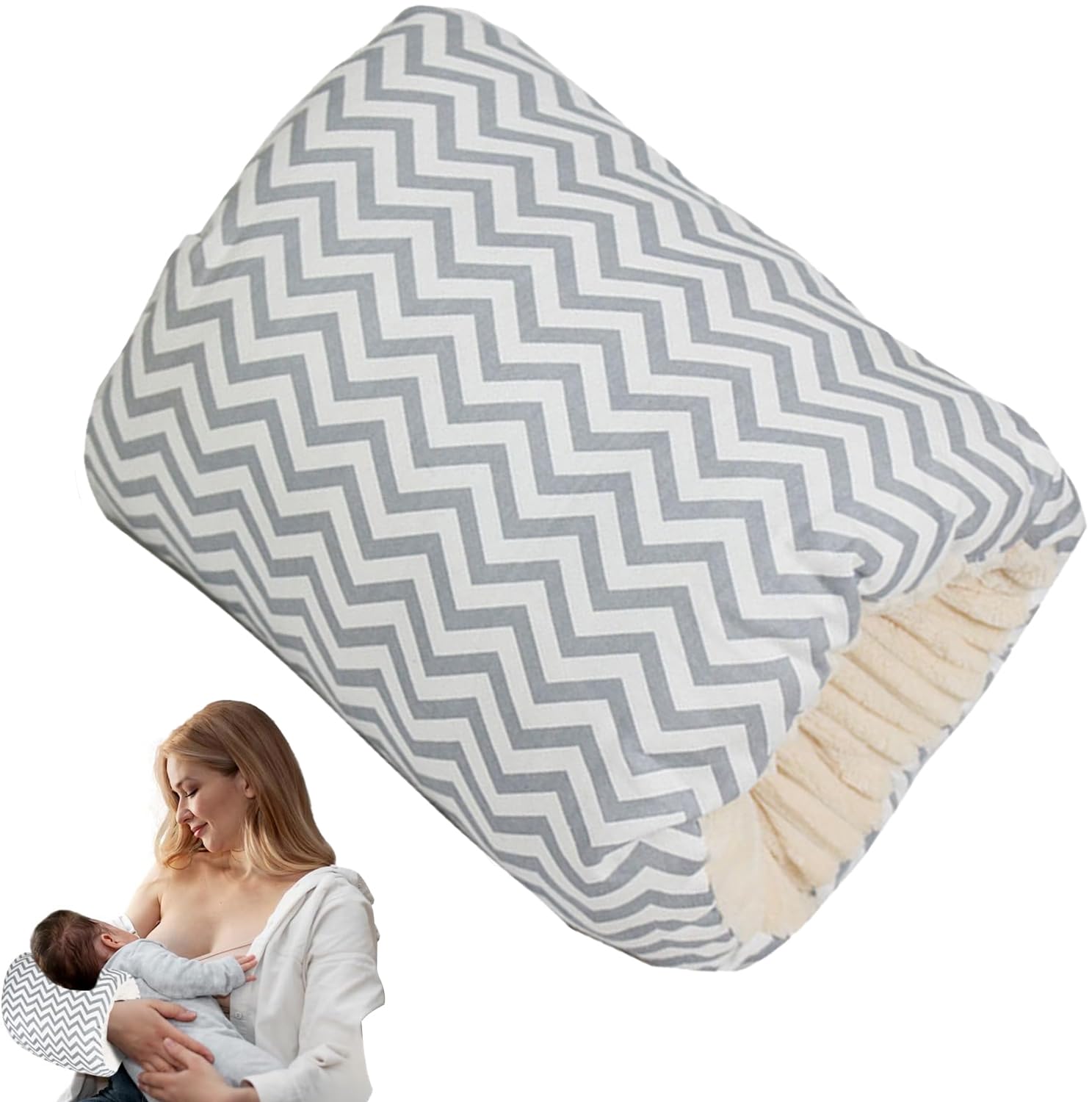 Baby Nursing Arm Breastfeeding Pillow, Breast Feeding Pillows for Babies, Bottle Feeding Travel Pillows for Newborn