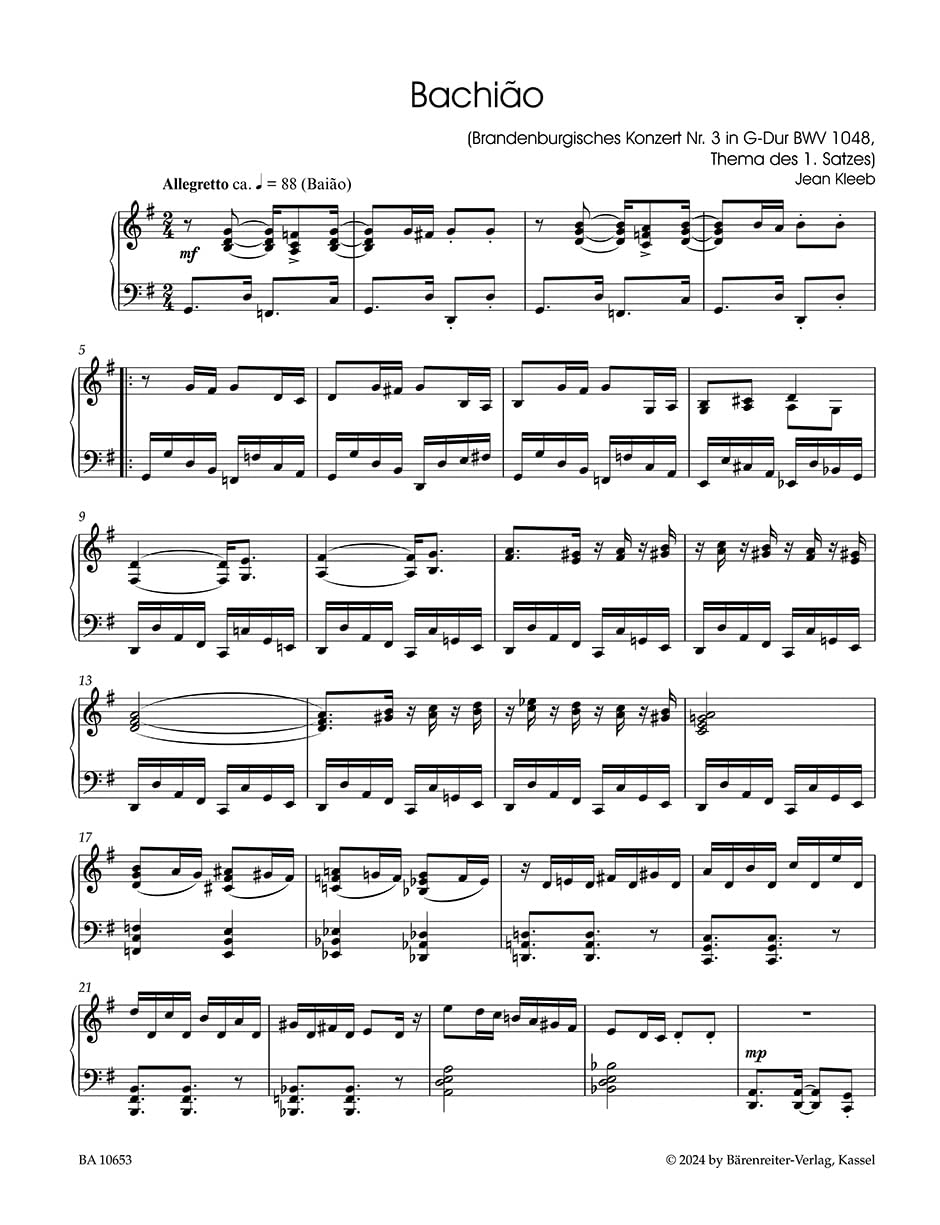 Bach goes World -14 Popular Arrangements for Piano solo      Sheet music
