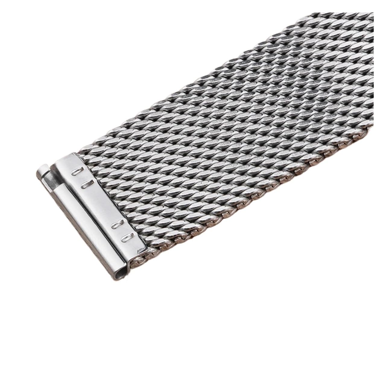 FYYFS - Correa milanesa de liberación rápida universal compatible con correa de reloj de acero inoxidable de 18 mm, 20 mm, 22 mm y 24 mm