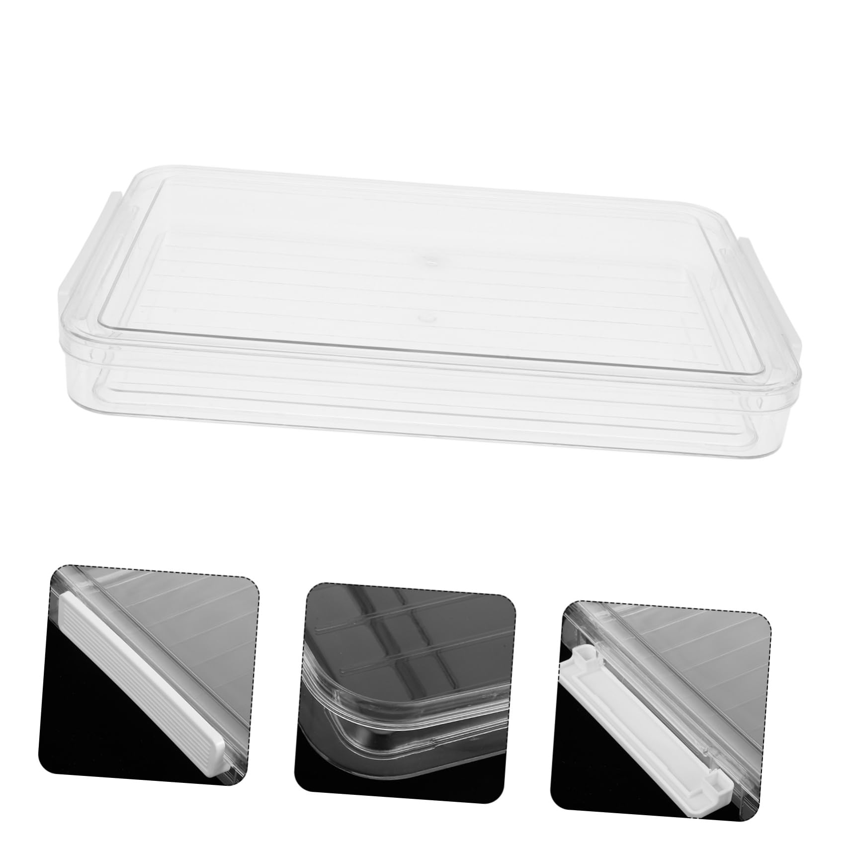 Uonlytech Stapelbare Dokumentenbox aus Pet mit Deckel Transparent 2 Stück für A4-unterlagen Büro und Zuhause Feuchtigkeitsgeschützt und Übersichtlich