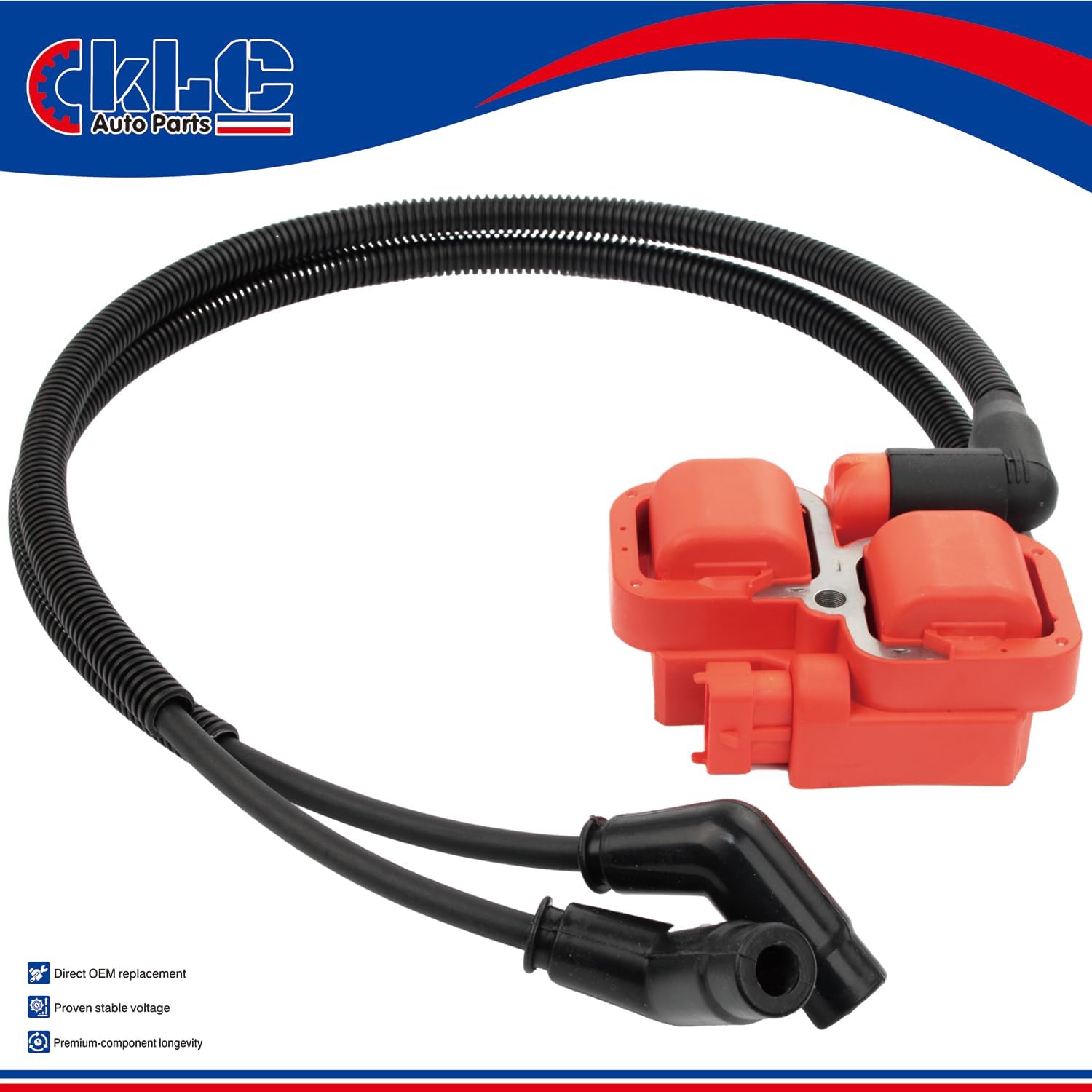KLC Performance Ignition Coil and Spark Plug Wire Cap 420266070 420464158 278001546 For Can Am Bombardier Commander Outlander Renegade Maverick 500 570 650 800 800R 1000 1000R TRAXTER 500 650