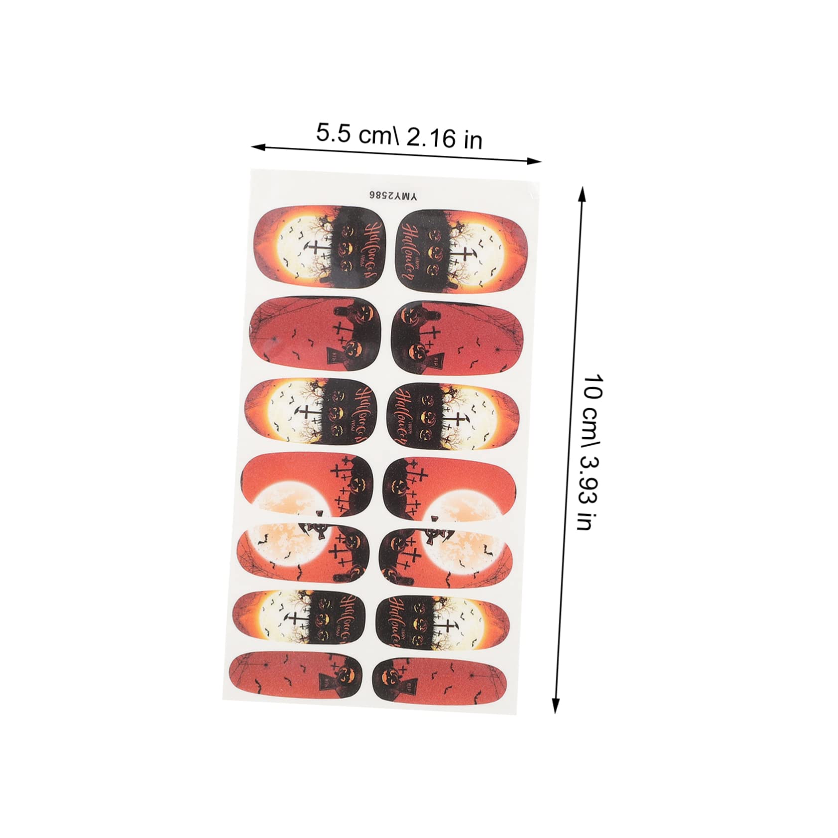 Ipetboom 50fogli Adesivi Per Unghie Halloween Stickers e Decorazioni Autoadesive Per Nail Art Facili Applicare Per Halloween e Manicure Festive
