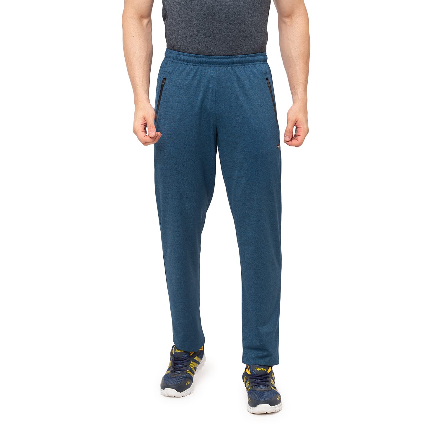 berge' Men's Instadry Dryfit Ultra Slimfit Polyester Track Pant with Secure Zipper Side Pockets for Sports Exercise Gym Running|Workout|Excersice