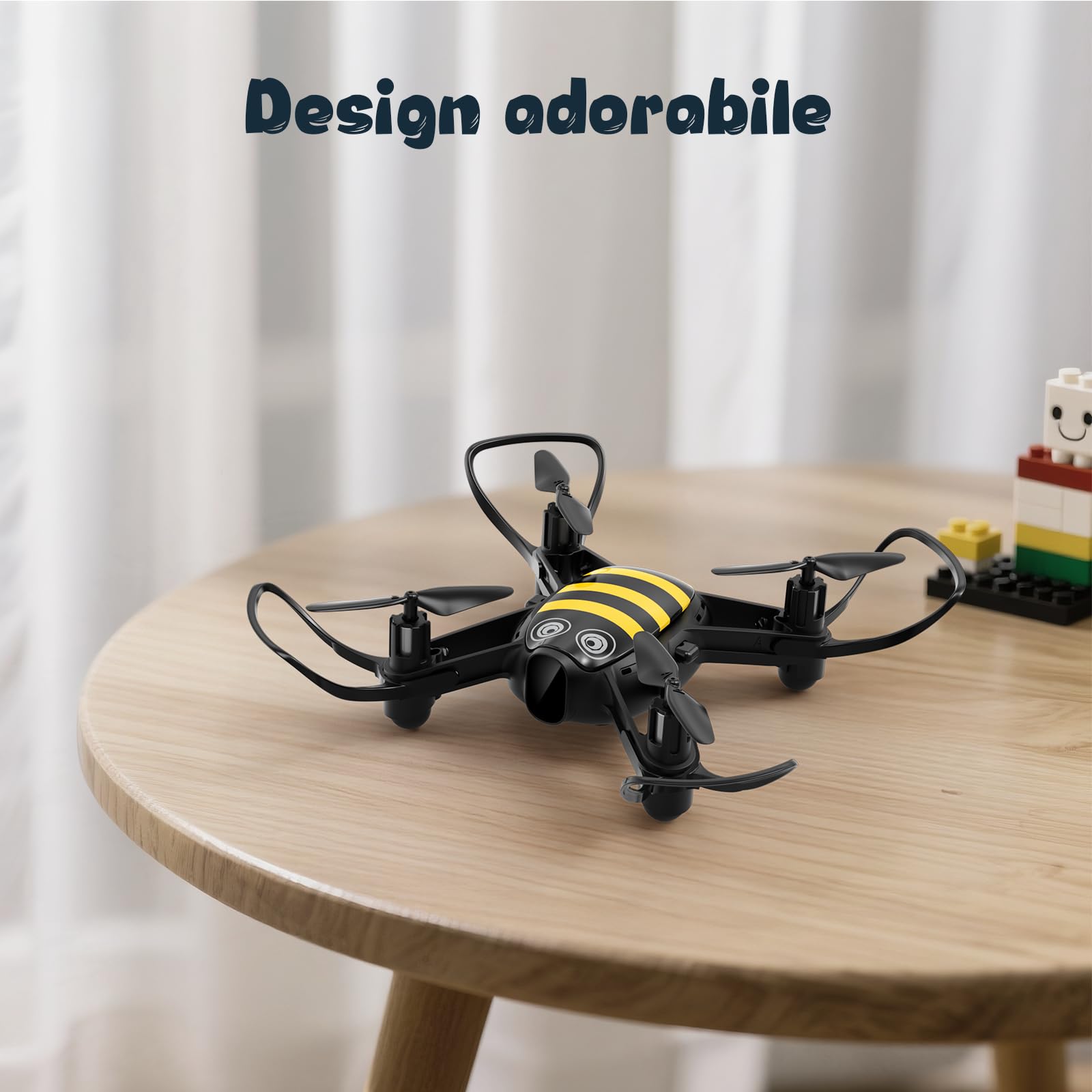 Loolinn | Drone per Regalo a Bambini - Design Divertente, Facile da Pilotare, Sicuro per Bambini, Acrobazie a 360°, Hub di Ricarica e Due Batterie Incluse (Idee Regalo)