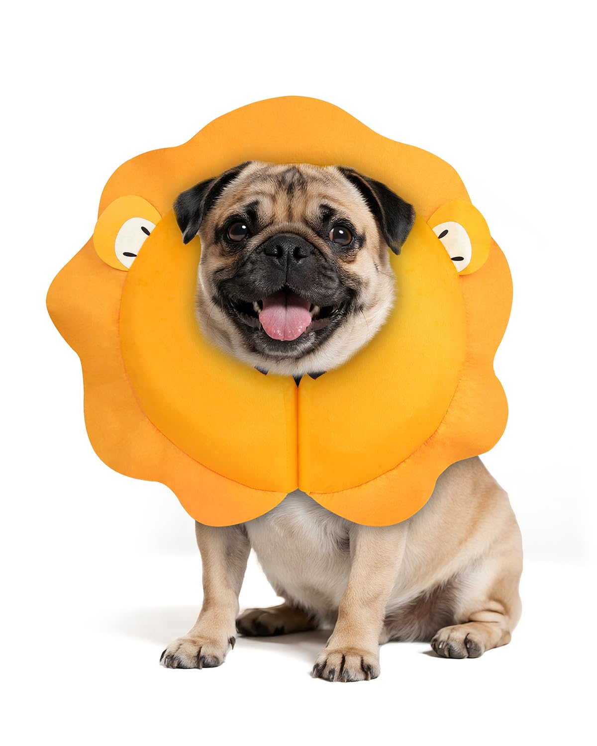 MIDOG Inflatable Dog Cone, Lion Mane Recovery Collar, Medium