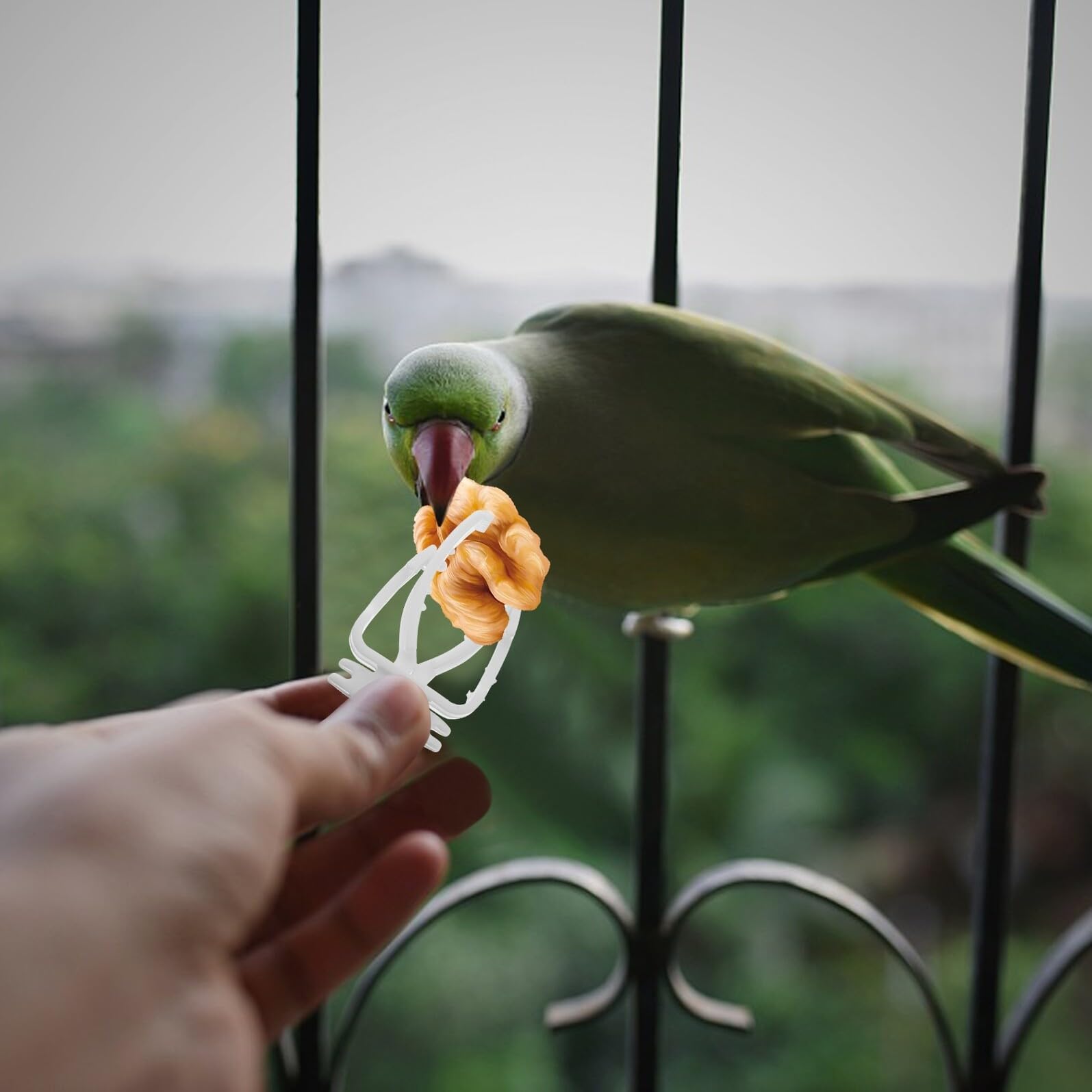 Pinzas para Sujetar Comida de Pájaros y Verduras, 10 Unidades, Plástico Duradero, Clips Prácticos para Jaulas de Aves, Accesorios para Alimentación de Loros y Periquitos en Jaula