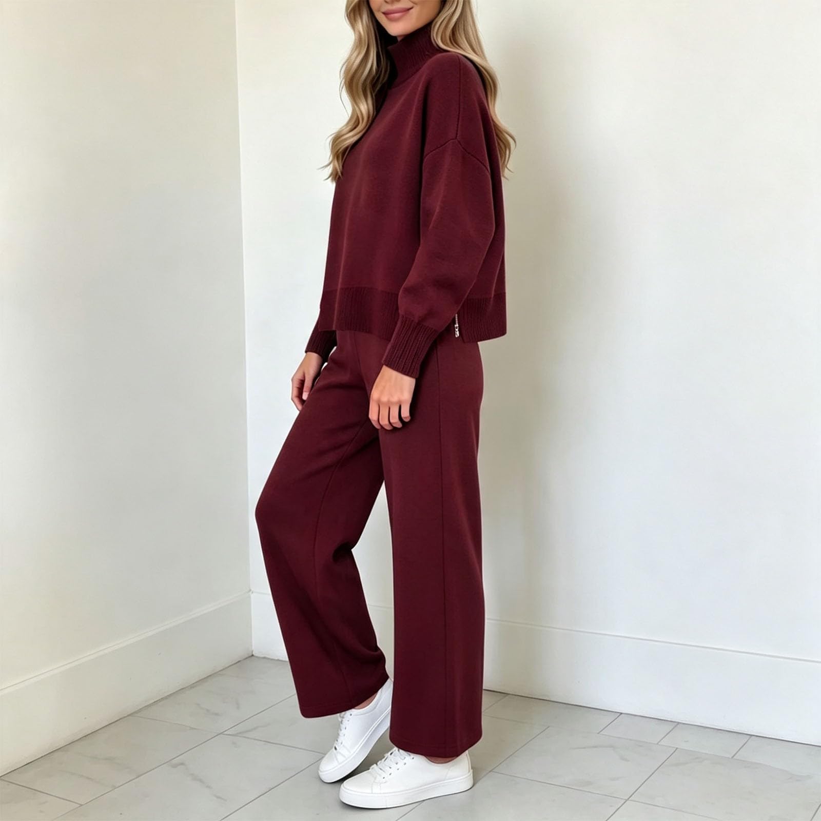 Tuta Donna Completo Sportiva 2 Pezzi Invernale Tute da Casa Cotone Completa