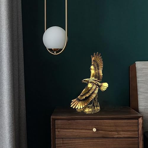 Miniatura 6 de Escultura de estatua de águila de resina de 13 pulgadas, regalo de frgurina para el hogar, oficina, sala de estar, escritorio, decoración decorativa