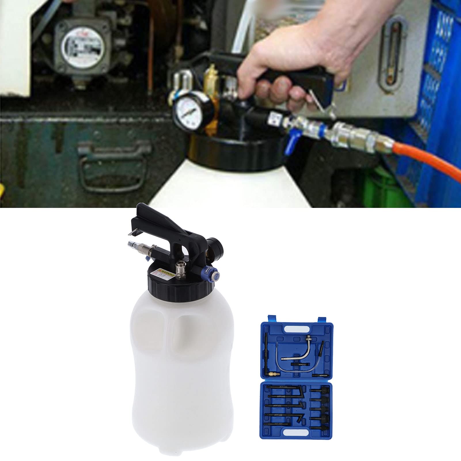 Llenado De Aceite De Transmisión, Dispensador De Aceite De Transmisión Automática Neumática 6L Llenado De Aceite De Motor Cambio De Fluido Herramienta De Recarga