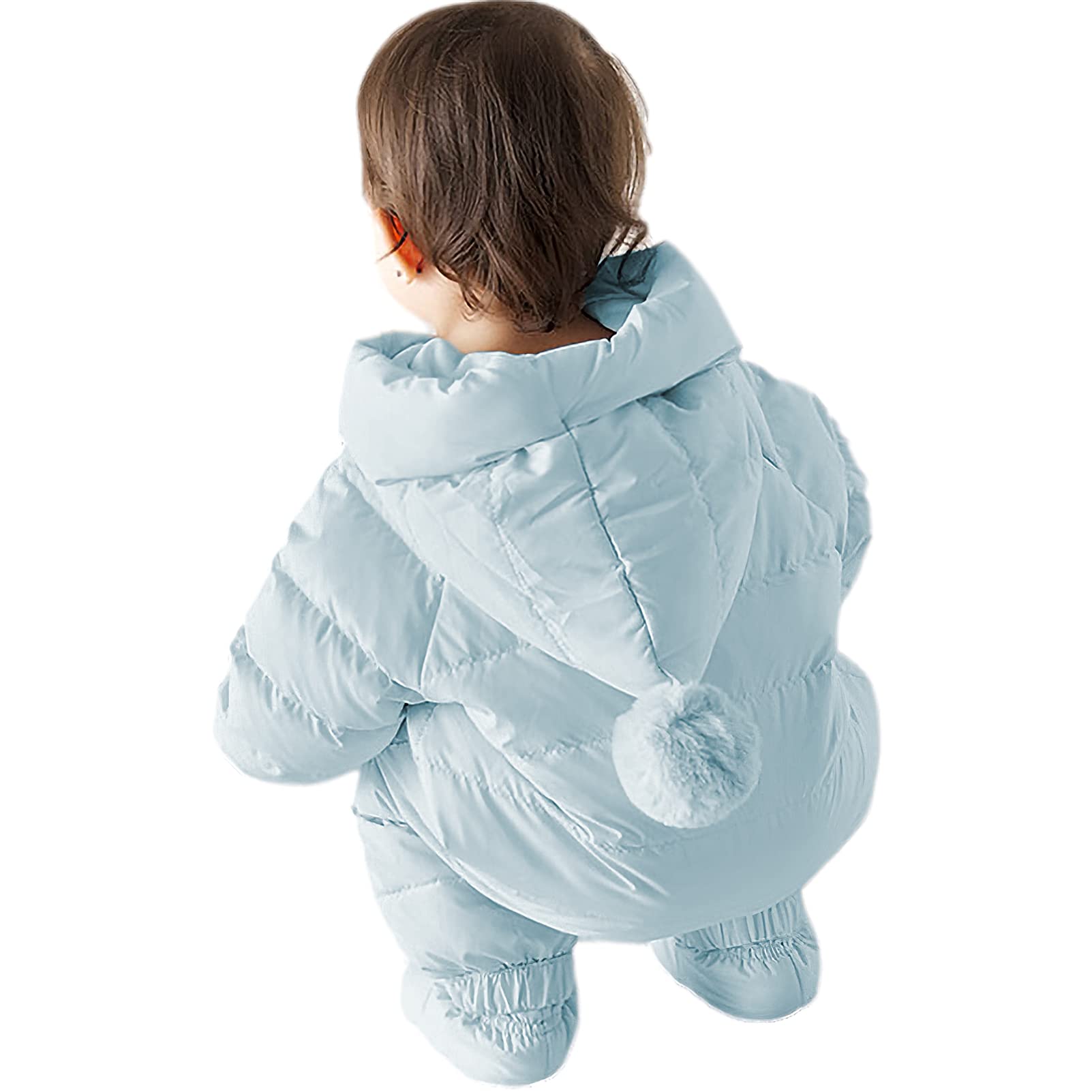 amropi Bambino Tute da Neve Inverno Pagliaccetto con Cappuccio Neonato Body Overall Jumpsuit per 3-24 Mesi