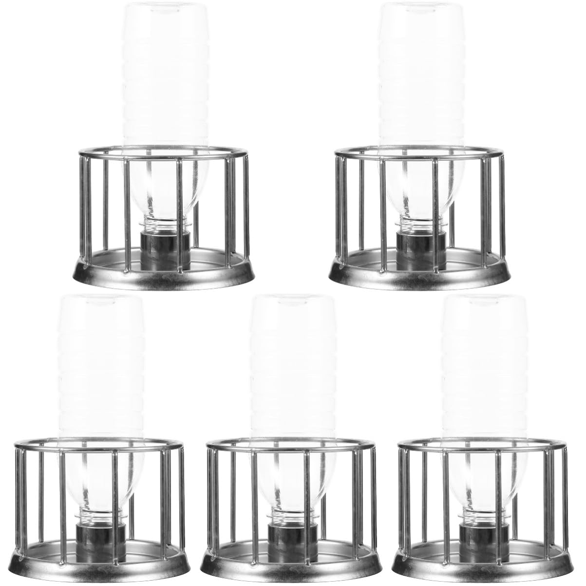 Yardwe 5 Uds Alimentador De Agua para Cuenco De Comida para Reptiles Comedero De Metal para Reptiles Cuenco para Beber Agua para Mascotas Alimentador De Cuenco De