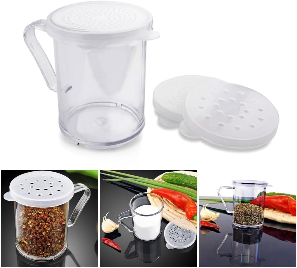 12Pcs Kitchen Seasoning Shakers with Removable Top Flour Sifter Powder Dusters