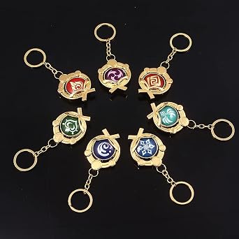 SONGCHANGJEWELRY G-I Vision Keychain - Eye of God Luminous Keyring Pendant - Game Project Accessories for Women