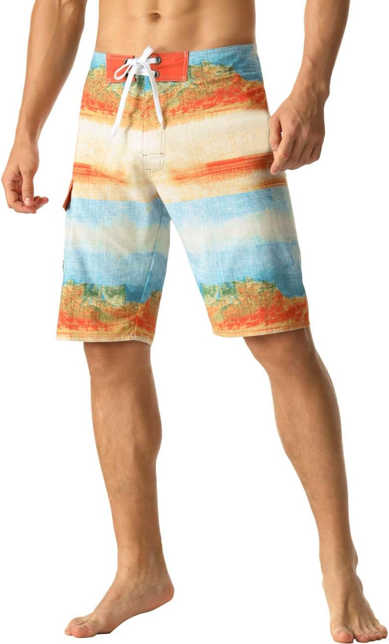 Nonwe Men's Sportwear Quick Dry Board Shorts with Lining