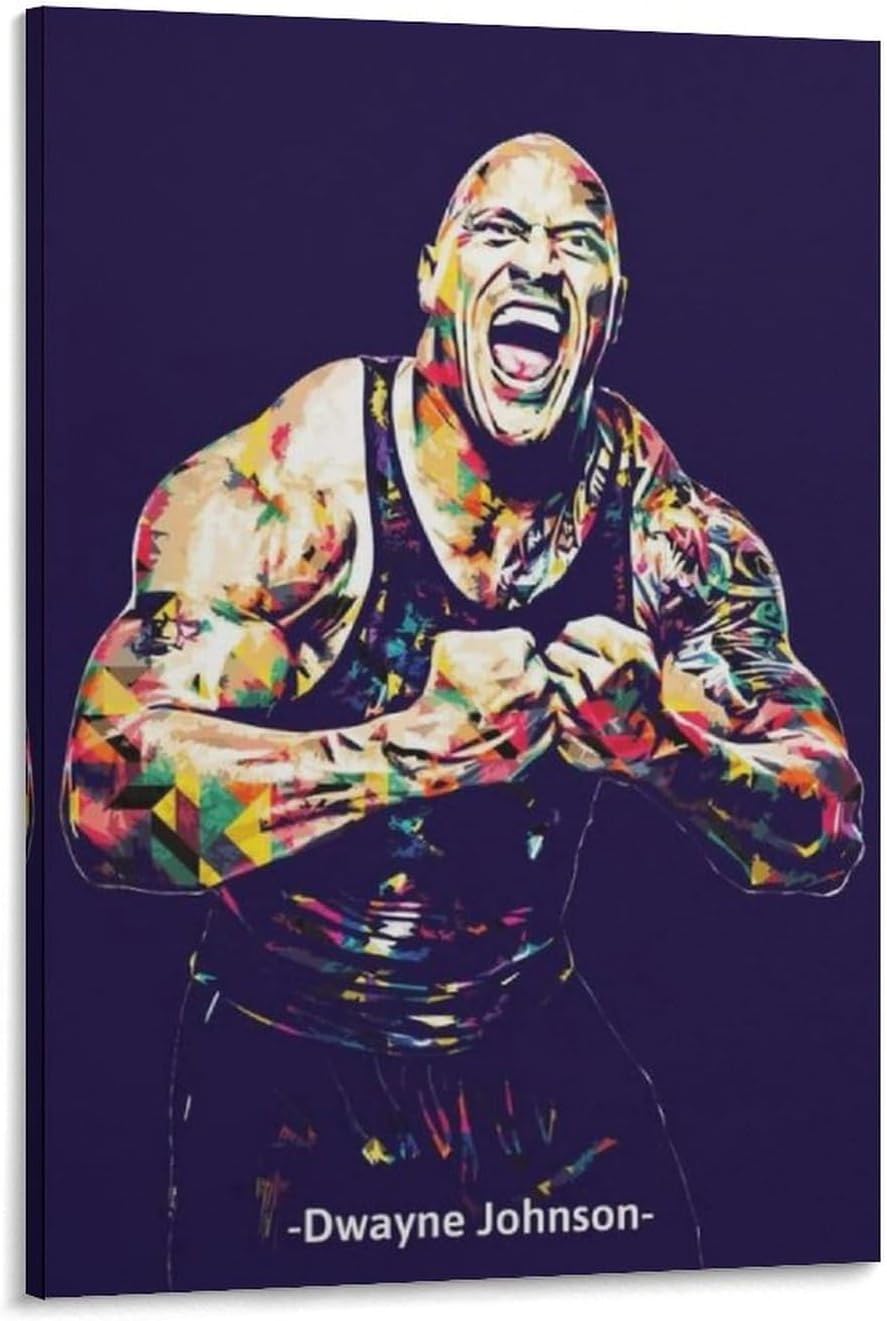 ドウェイン・ジョンソンアールデコポスター アートパネル キャンバス 壁アート モダン部屋飾り 版画 壁の絵 インテリア ホームアート