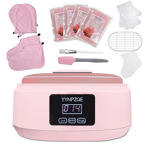Máquina de cera de parafina para manos y pies, calentador de cera de parafina de 118.3 fl oz con 4 unidades de cera y herramientas, kit de spa de