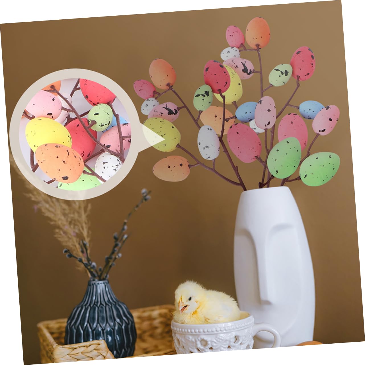 Cabilock 3 Set 6 Pz talee pasquali Caccia alle uova Decorazioni primaverili uova in salamoia easter bunny easter egg cestino arredamento della casa ornamento per la casa di pasqua Schiuma