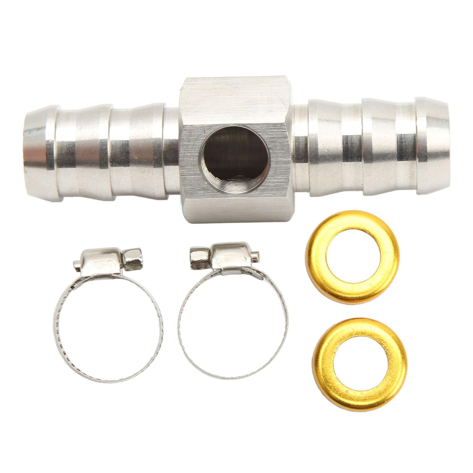 Raccordo a T per Manometro Tubo Carburante, Adattatore per Raccordo a T per Carburante Installazione Semplice Acciaio Inossidabile 304 per Refrigerante per Cambi (1/2 poll)