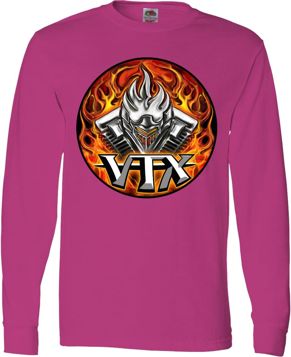 inktastic VTX Flaming Adult Long Sleeve T-Shirt - WickedApparel by Michael Spano
