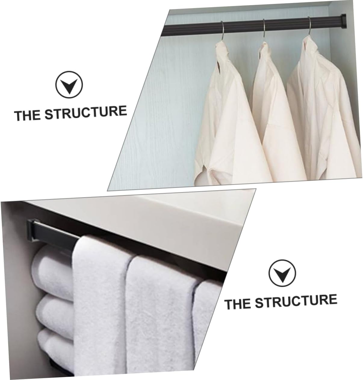 OUNONA 20pcs Closet Rod Bracket Aluminum Alloy Heavy Duty Rod Holders for Wardrobe Laundry Easy to Install for Closet Storage