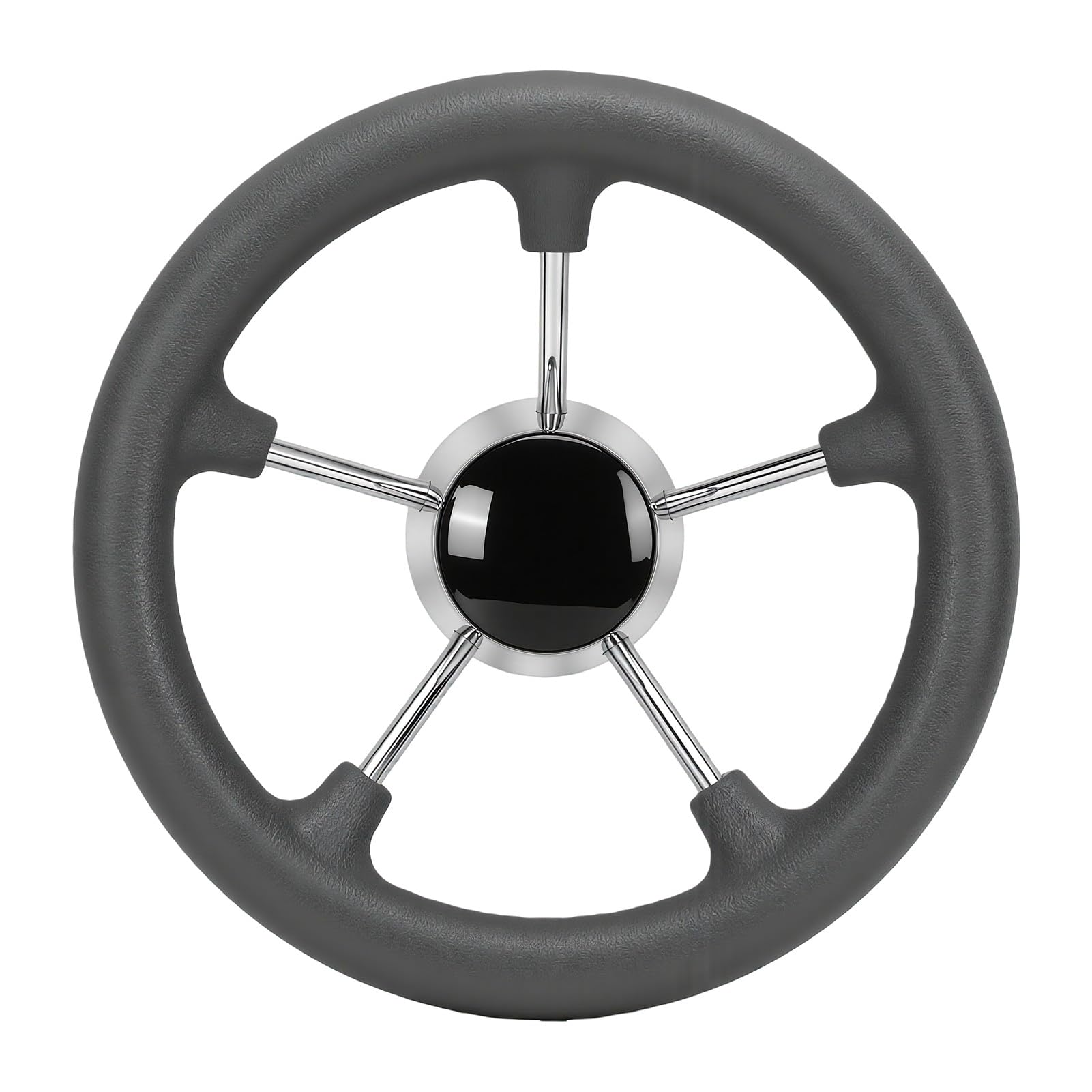 Acouto Volant de Direction Bateau, Volant Marin 5 Branches 11 Pouces 25