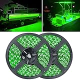 Seaponer Marine Led Strip Lights, Pontoon Light Strip for Jon Bass Boat Sailboat Kayak, Marine Led Lights for Boats Deck Light Light Courtesy Interior Lights Fishing Night, 12v, 10m(32.8ft), Green