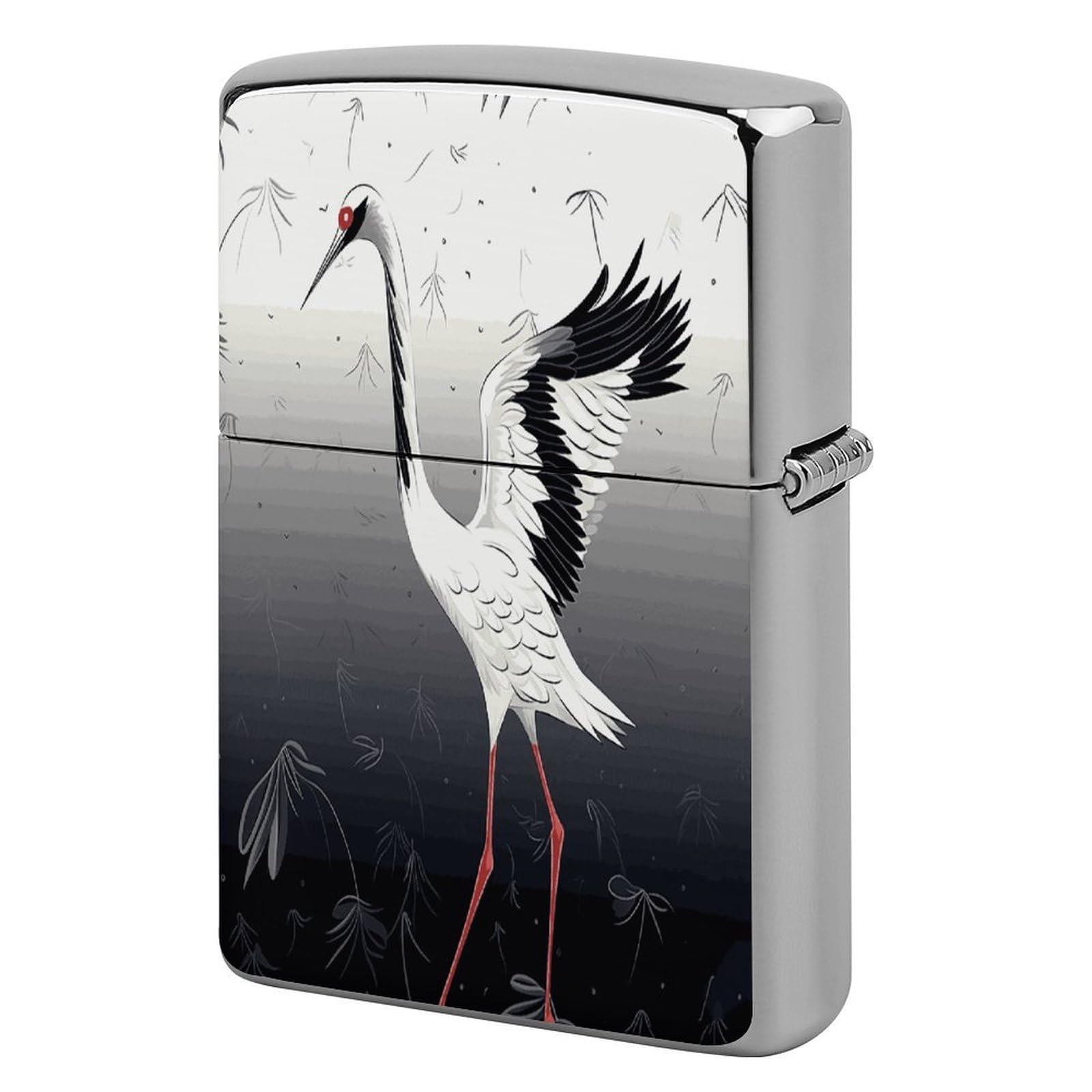 Fekiloot Style Japanese Crane Lighter Case Cover Metal Lighter Case