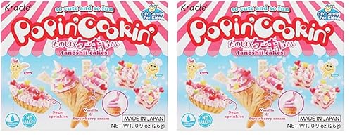 Kracie Popin' Cookin' DIY Candy para niños, kit de pastel, 0.9 onzas (paquete de 2)