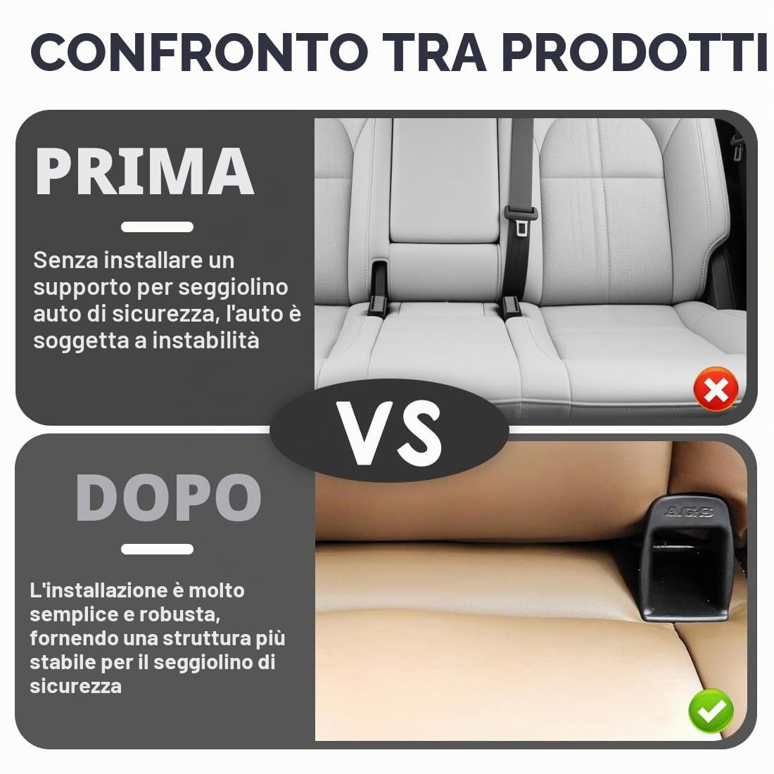 4 Pezzi Ricambi Auto, Sistema di Fissaggio, Aiuto Installazione e Supporti, Accessori universali Adatto alla Maggior Parte delle Auto