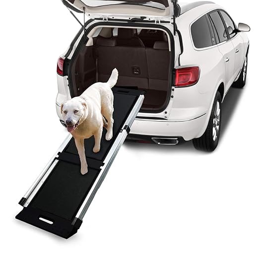ALL FOR PAWS Pet Ramp Dog Ramps for Large Dogs SUV to 400 Pounds Aluminum Safty Universal Dog ramp for Car, SUV, Truck car Accessories