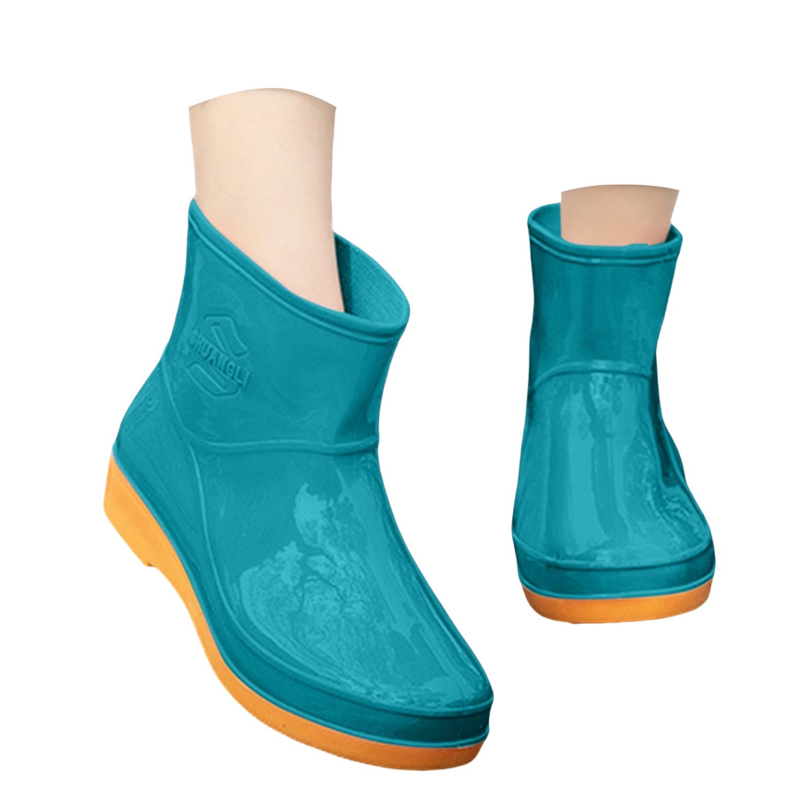 Botas de goma cortas para mujer, botas de lluvia antideslizantes, botas de jardín, impermeables, botines de goma, botas de goma, botas de lluvia, botas de lluvia para exteriores, botas de lluvia