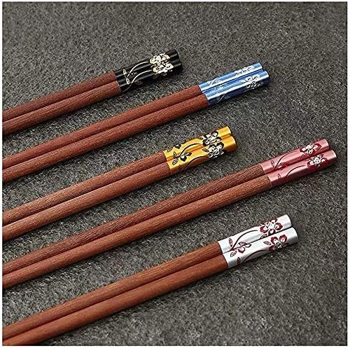 koreanische essstäbchen chopsticks24,5 cm große Essstäbchen, wiederverwendbares Essstäbchen-Set aus natürlichem Palisander, ohne Farbe, ohne Wachs