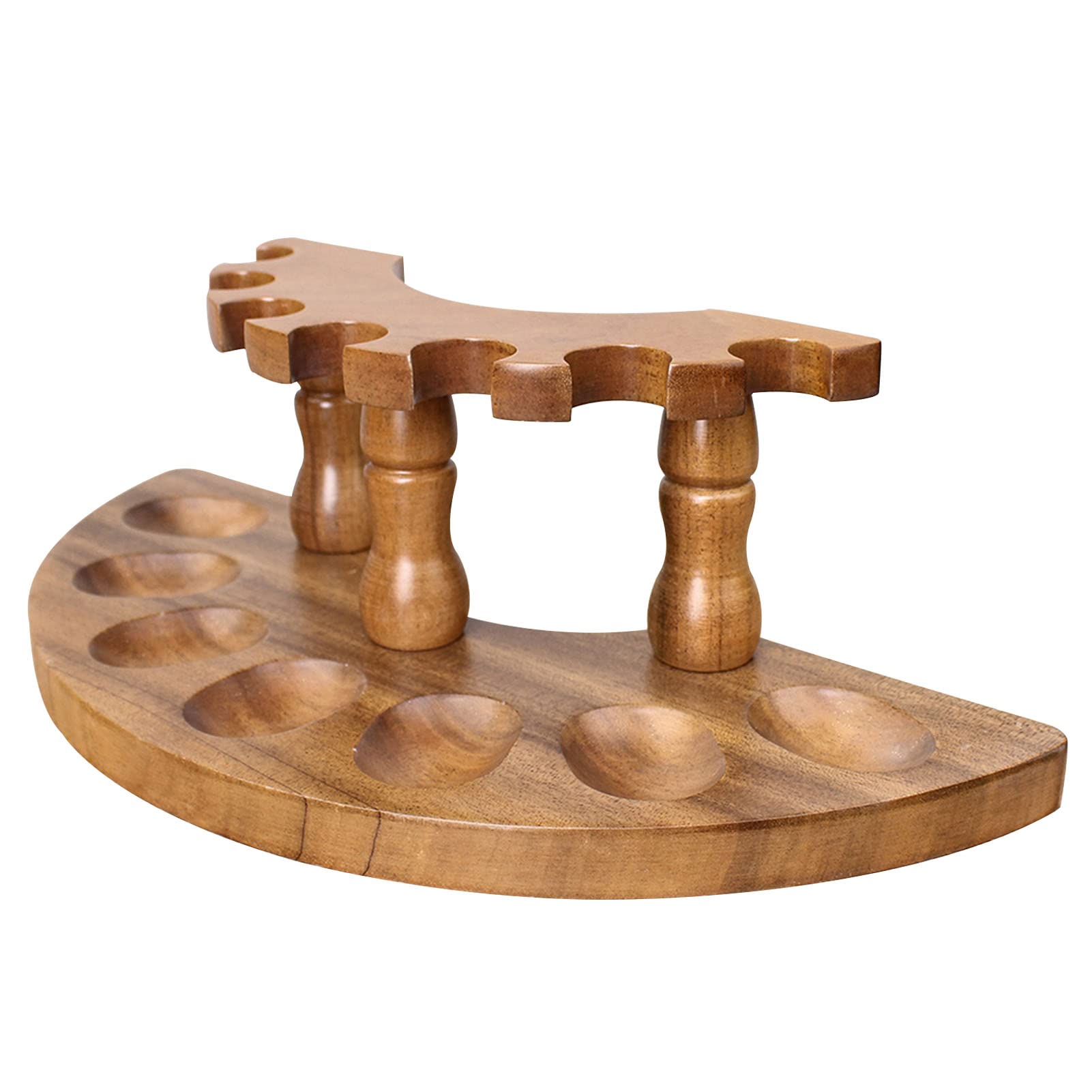 Soporte Universal para 7 Pipas, de Madera, fácil de Instalar, Hecho a Mano, para Fumadores o coleccionistas, Ideal como decoración de Escritorio.