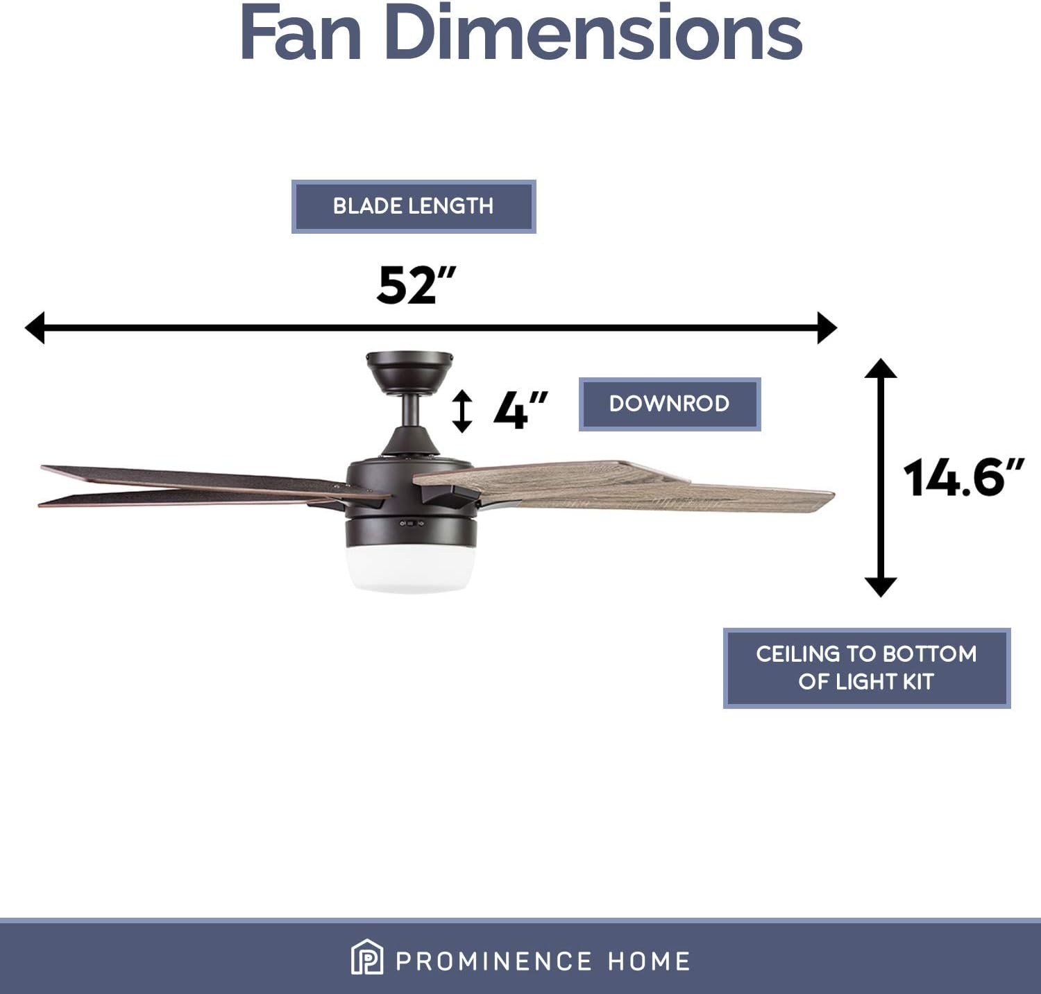 Authеntіс Crаzу Dеаlѕ Prominence Home 51647-01 Dorsey IO Ceiling Fan, 52, Bronze