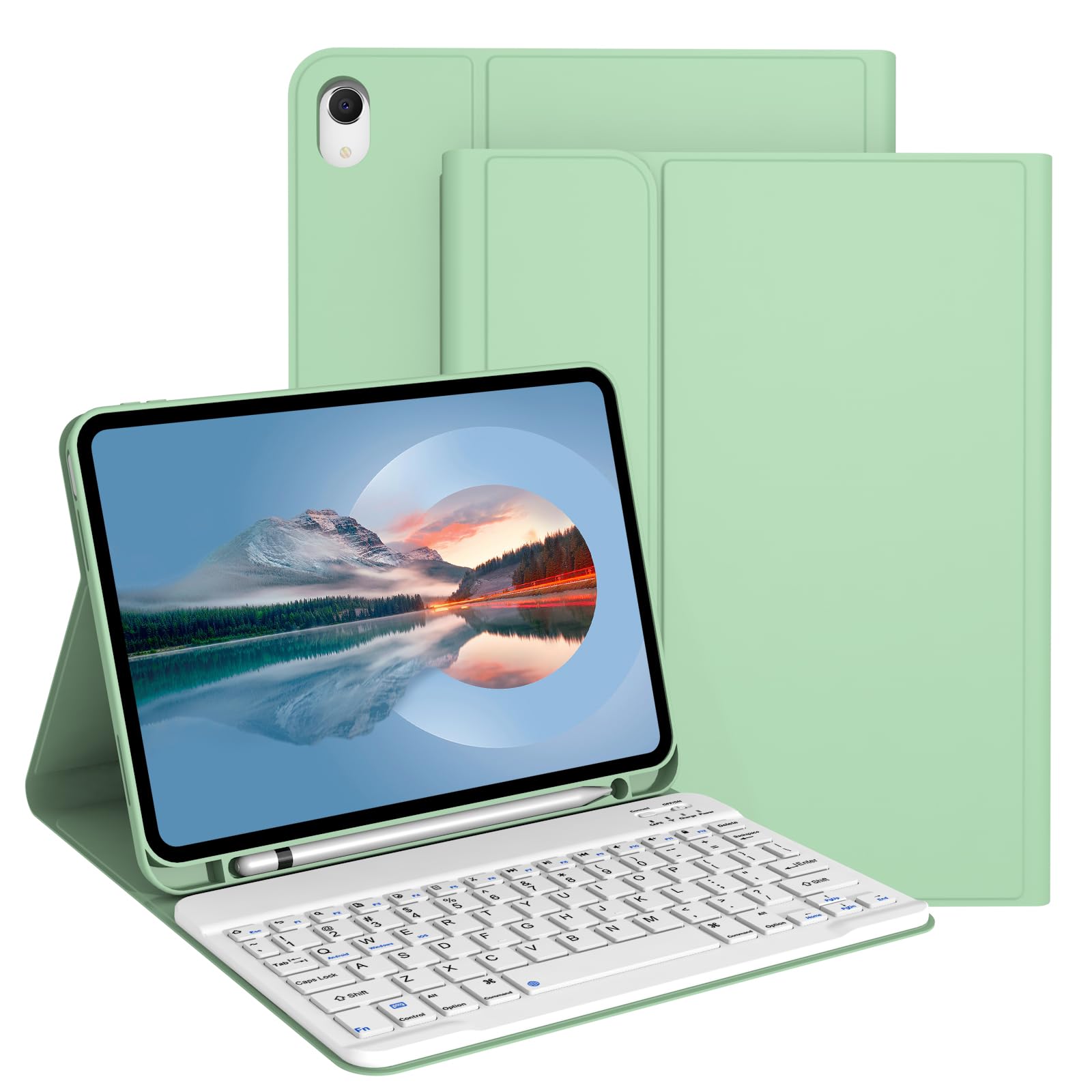 Divufus Keyboard Case for iPad 11th Generation (A16) 2025, for iPad 10th Generation 2022 [Magnetic Detachable Wireless Keyboard][Support 3 System]