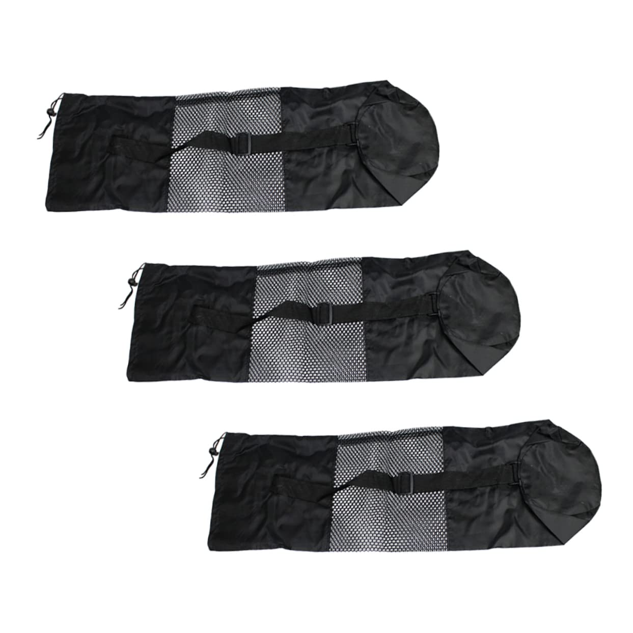 balacoo 3Pcs Portable Yoga Mat Stylish Mesh Storage Pouches for Yoga Gym for Travel Sports and Outdoor Activities