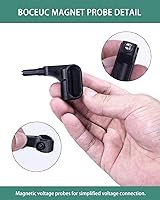 Vista 5 de Sonda magnética de cables multímetro, sondas de voltaje magnéticas de 3 colores para kit de cables de prueba de enchufe de 0.157 in, voltaje a CAT