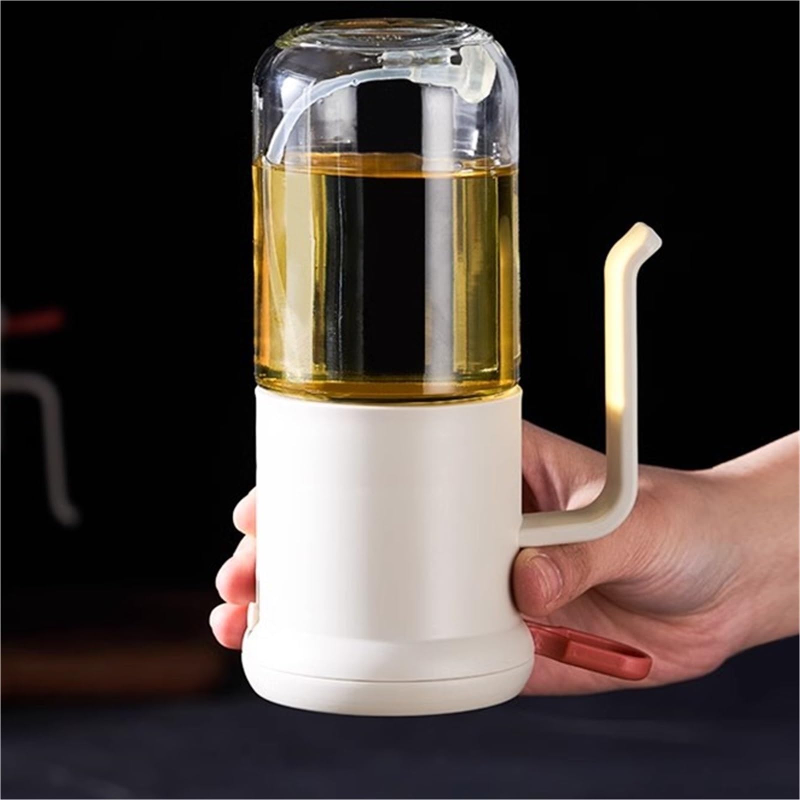 Cocina Dispensador De Aceite Dispensador De Aceite De Oliva De Vidrio For El Hogar De 2 Piezas Sin Aceite For Freidora De Aire, Olla Rociadora De Aceite For Barbacoa Pulverizador Aceite Spray