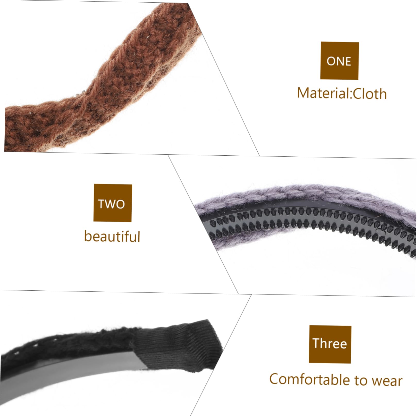 FRCOLOR 12stücke Teiliges Modischer Gestrickter Haarbänder Für Damen Elastische Haarschmuck-accessoires Für Verschiedene Anlässe Und Outfits