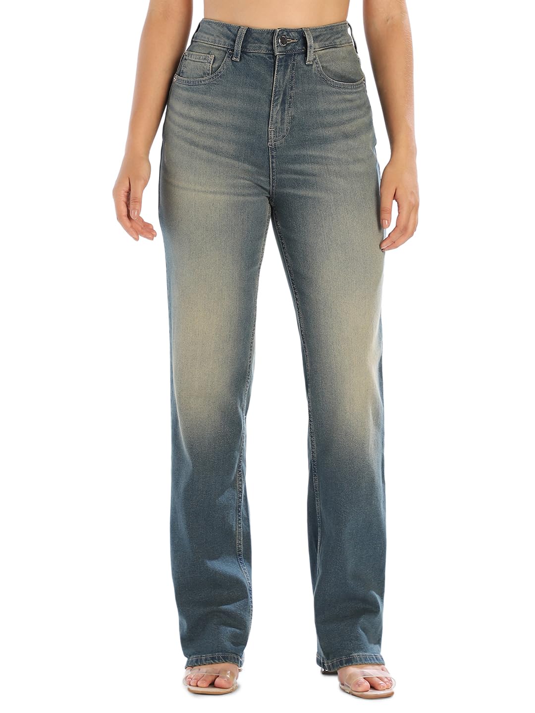 only Women's Solid Straight Fit Blue Jeans-picture-27