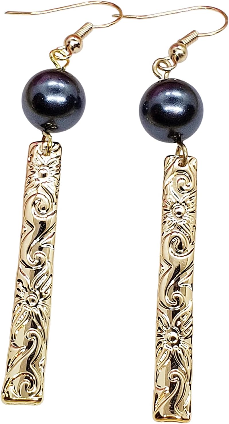6mm Gold Hawaiian Heirloom Pearl Earrings