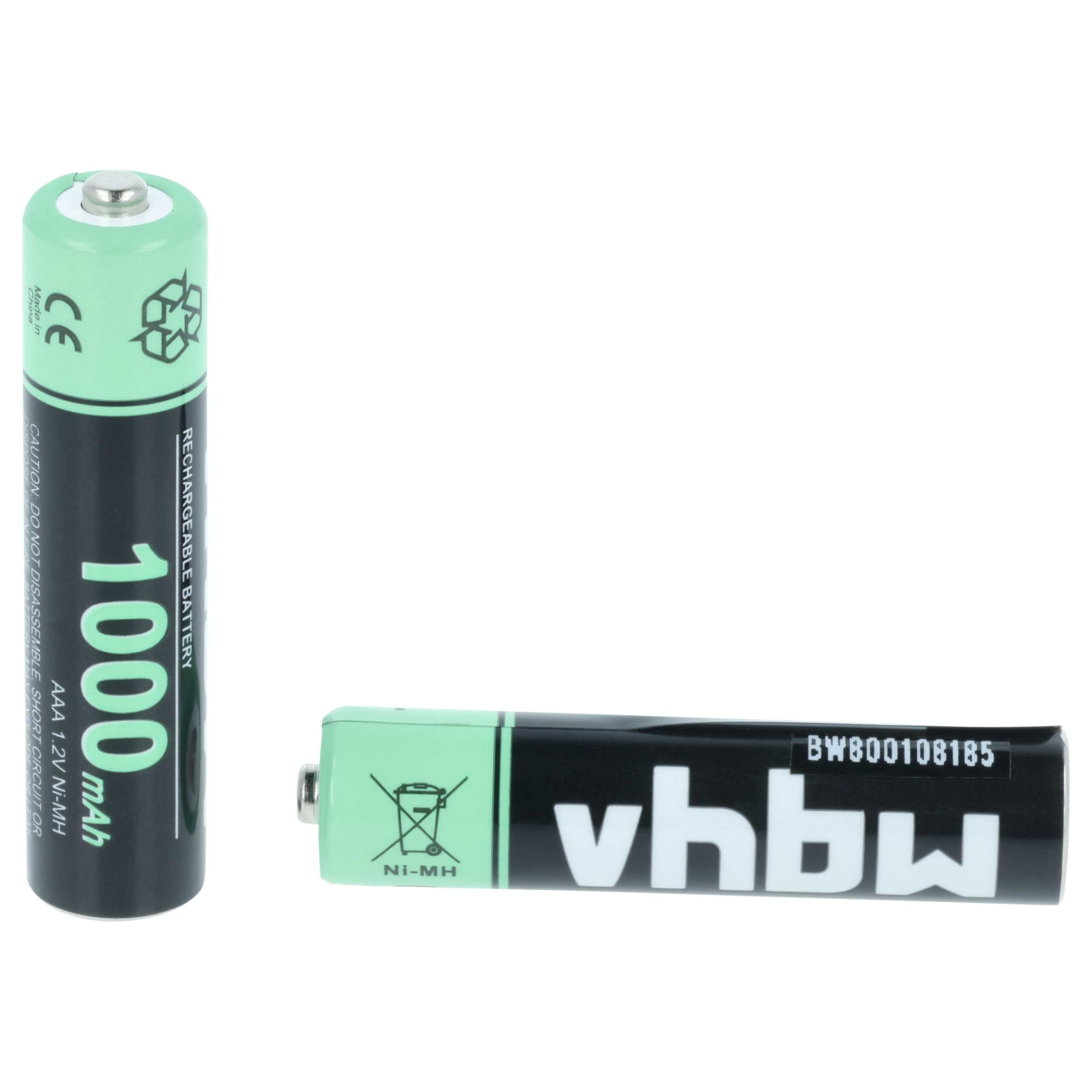 vhbw AAA akumulator 20 szt. kompatybilny z Siemens Gigaset E370HX, E36, E365, E370, E550, akumulator 1000 mAh, 1,2 V, NiMH