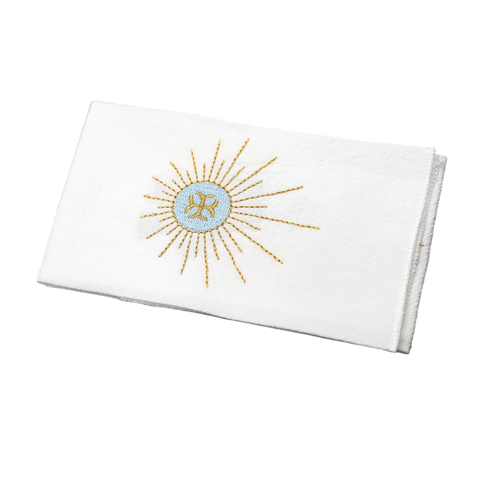 Snorvixre Artisanal Embroidered Cotton Linen Altars Cloth Colorful Patterns Catholic Household Decoration Handkerchief Crosses Symbols Embroidered Altars Cloth