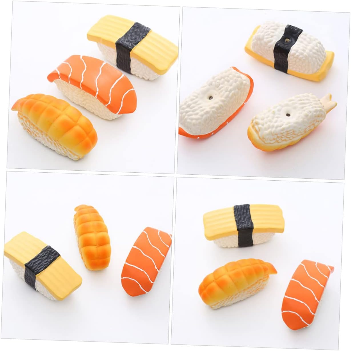 NOLITOY 15pcs Interactive Dog Chewing Toys for Teeth Cleaning Sushi-Shaped Pet Playthings Engaging Puppy Accessories for