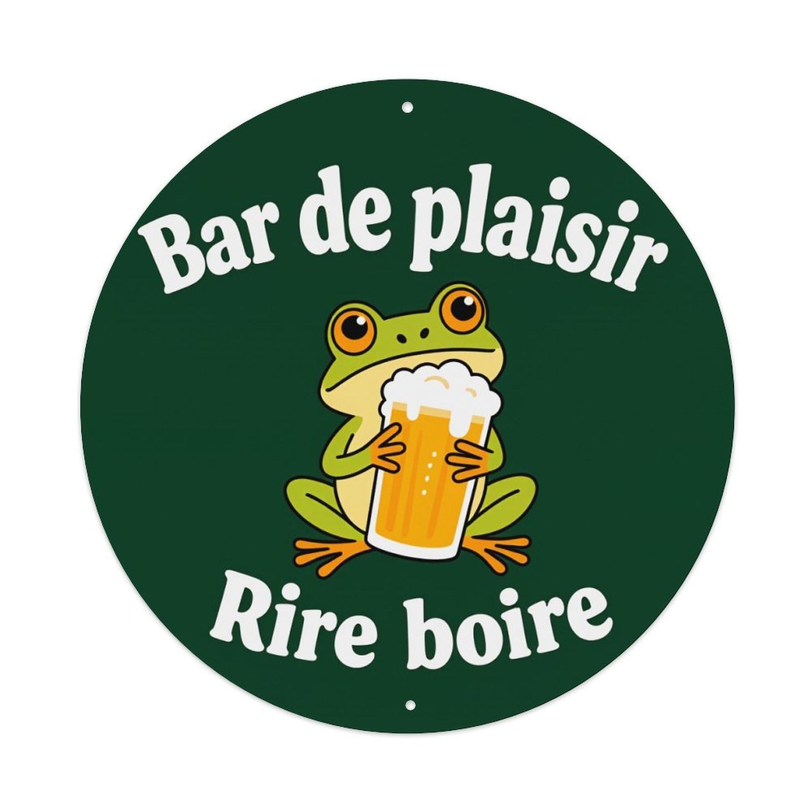 Frog Holding Beer Glass Metal Tin Sign Vintage Garden Bedroom Cafe Bar Man Cave Home Wall Decor Metal Poster 8x8 inches