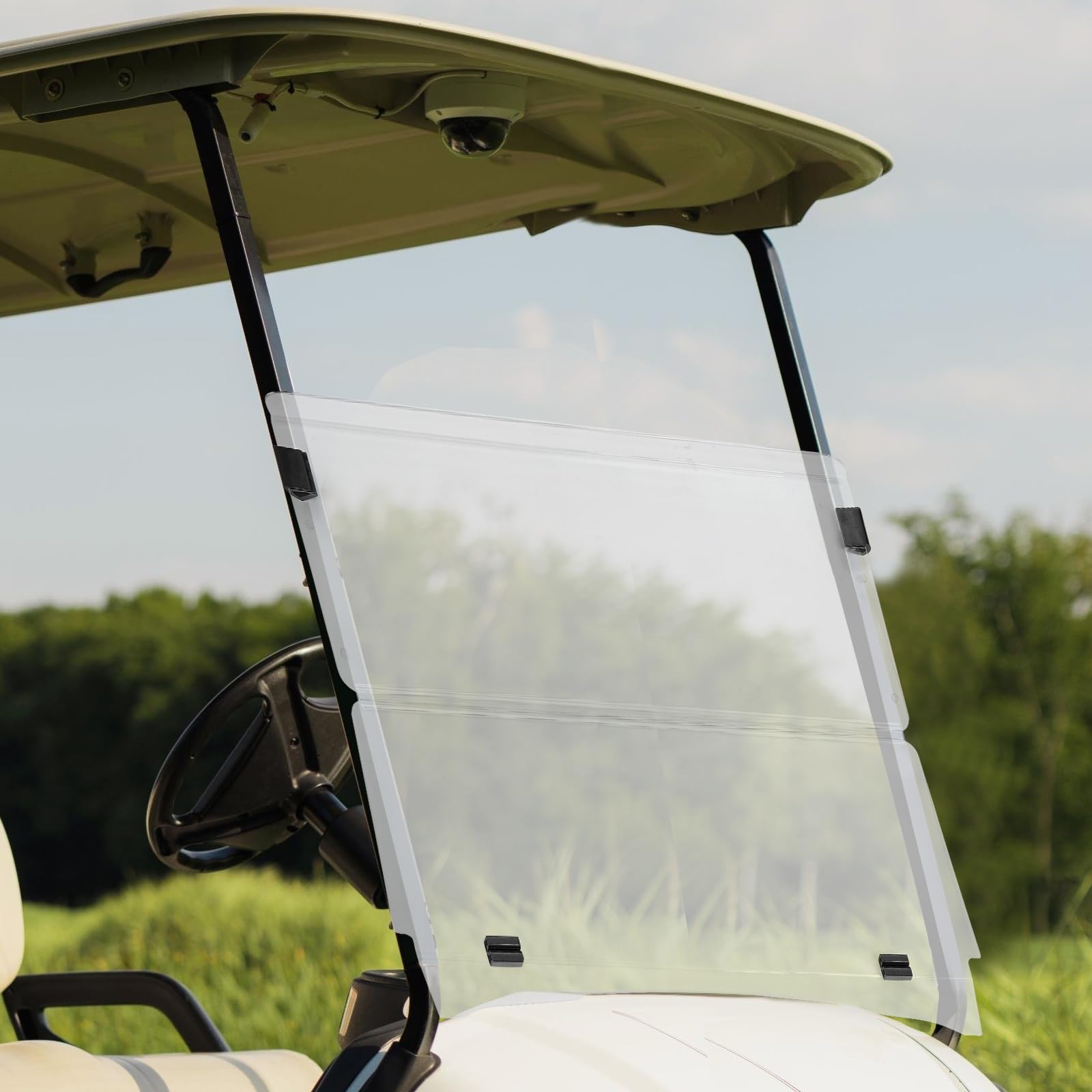 Golf Cart Faltbare Windschutzscheibe, Golfwagen-Windschutzscheibe, Faltbare Windshield, Transparent Frontscheibe, Windshield, für EZGO TXT-Golfwagen, 1995–2013